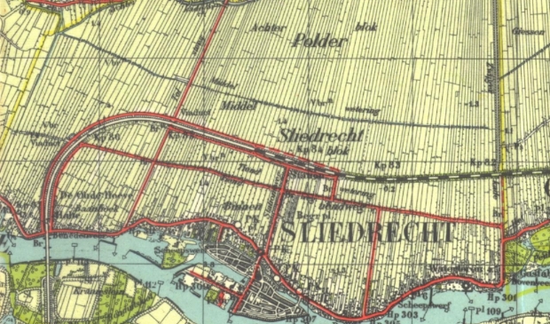 Stafkaart Sliedrecht mei 1940.