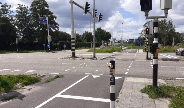 Kruising Zeisterweg - N229 - Burgweg, tussen Odijk en nieuwbouwwijk Het Burgje