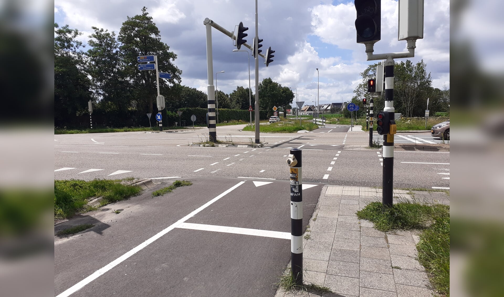 Kruising Zeisterweg - N229 - Burgweg, tussen Odijk en nieuwbouwwijk Het Burgje