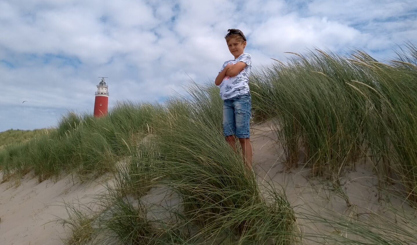 Lucan Klok, in de duinen van Texel op 23 juli 2020.