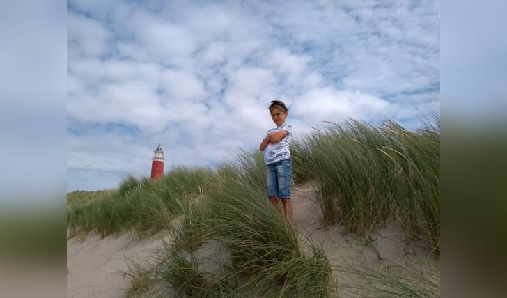 Lucan Klok, in de duinen van Texel op 23 juli 2020.