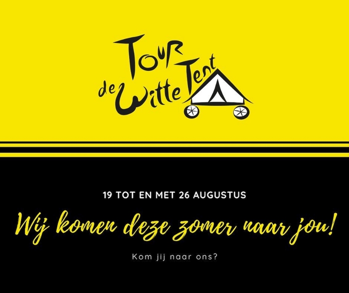 Promotie witte tent