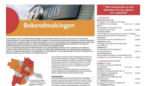Gemeentelijke berichten in De Stad Amersfoort.
