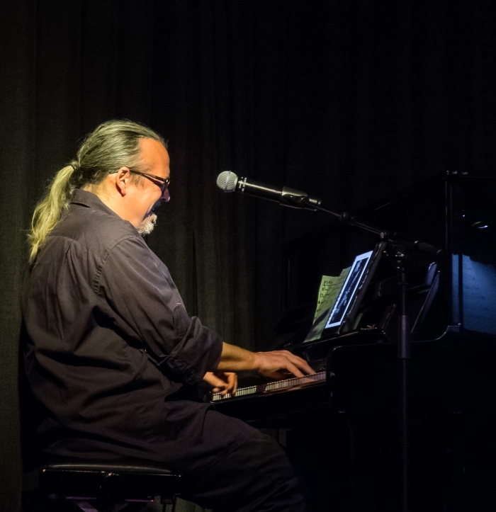 pianist Stormvogel in actie in Artishock
