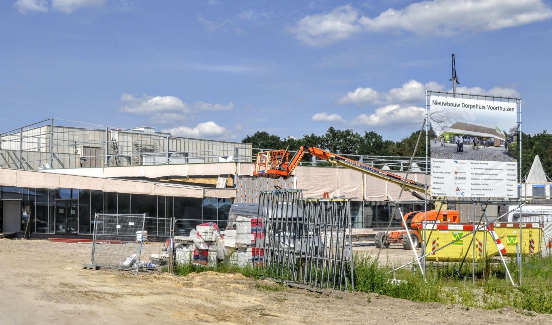 Het nieuwe dorpshuis in Voorthuizen, momenteel in aanbouw, krijgt de naam De Eng.