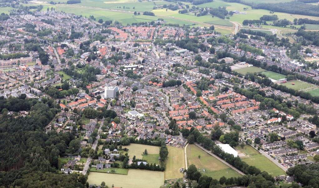 Voorthuizen vanuit de lucht. Volgens het Elsevier-onderzoek woon je hier binnen de gemeente Barneveld het fijnst.