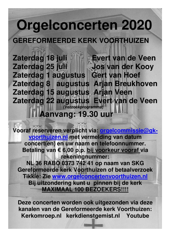 Zomerserie Orgelconcerten