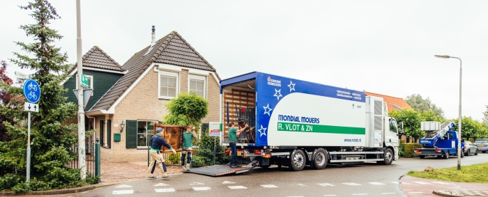 Een unieke waterstofverhuiswagen.