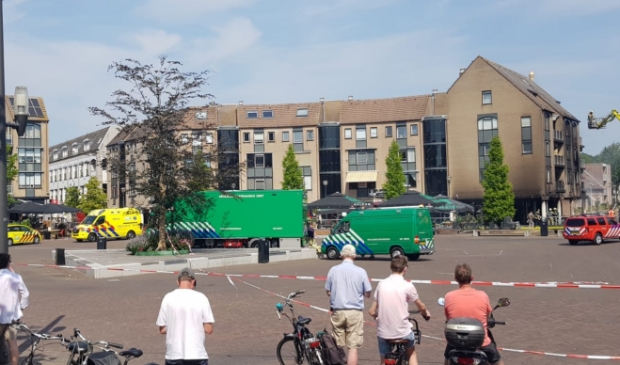Brand bij Domino's pizza zaterdag