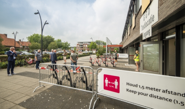 <p>De GGD-testlocatie in jongerencentrum Villa 29 in Barneveld.</p>