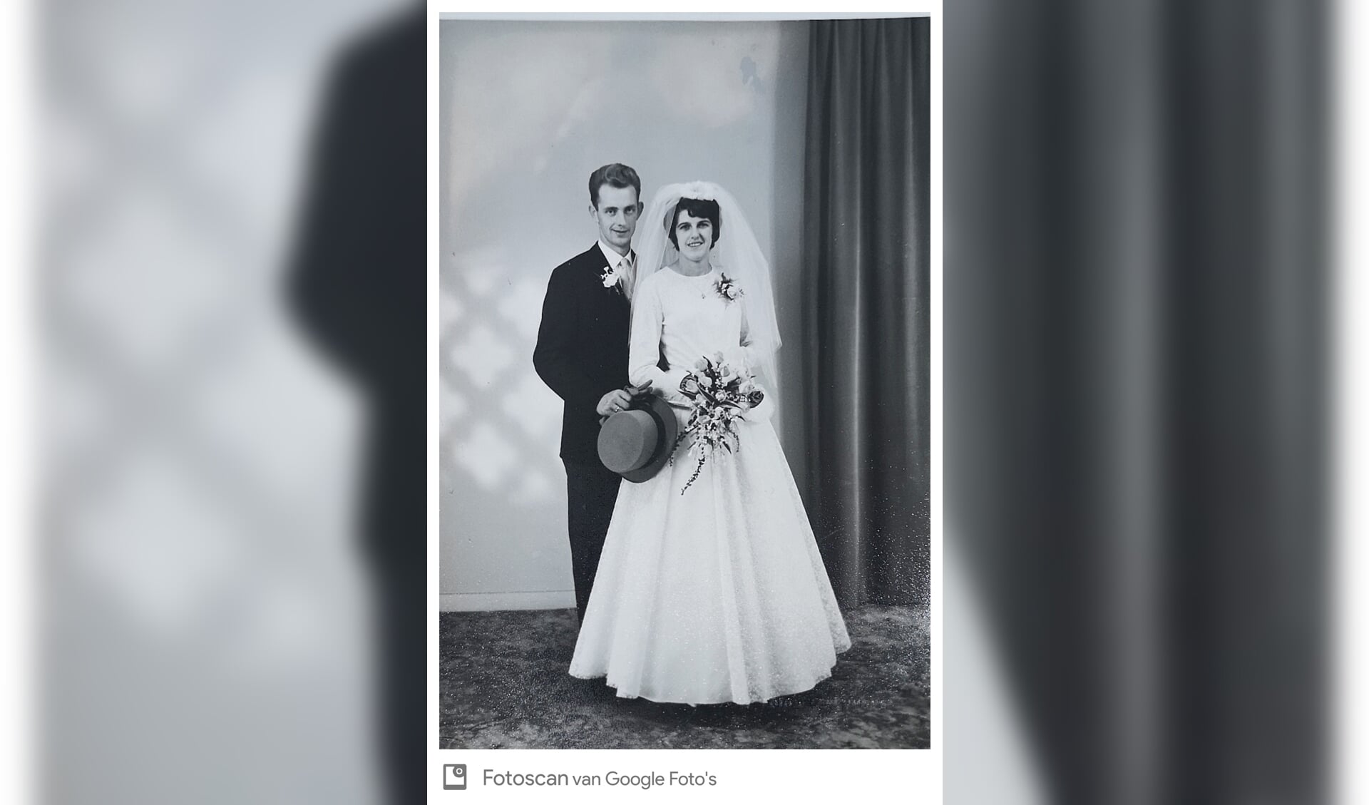 Het bruidspaar in 1965