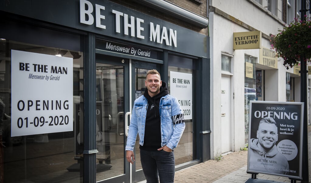Gerald Zwijnenburg (25) is de trotse eigenaar van de nieuwe herenmodezaak Be the Man.