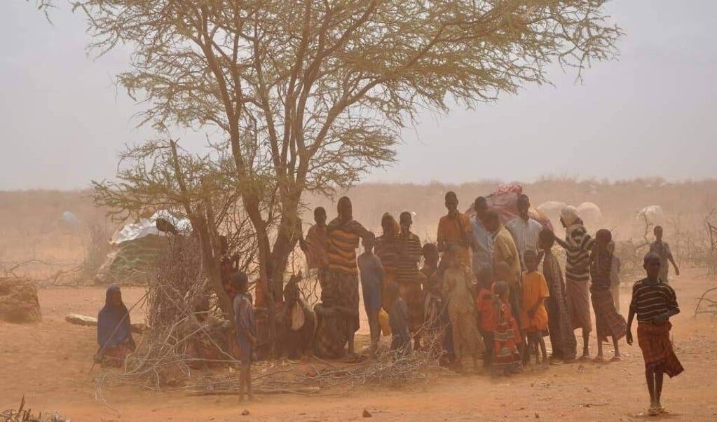 Ontheemden in een opvangkamp in Liben, Ethiopië.