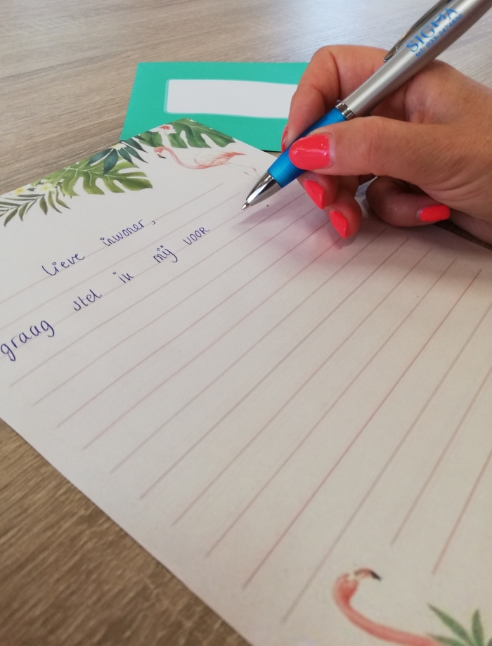 Inwoner die brief schrijft