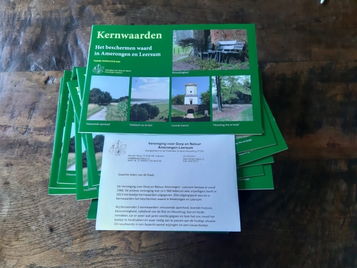Kernwaardeboekje met aanbiedingsbrief