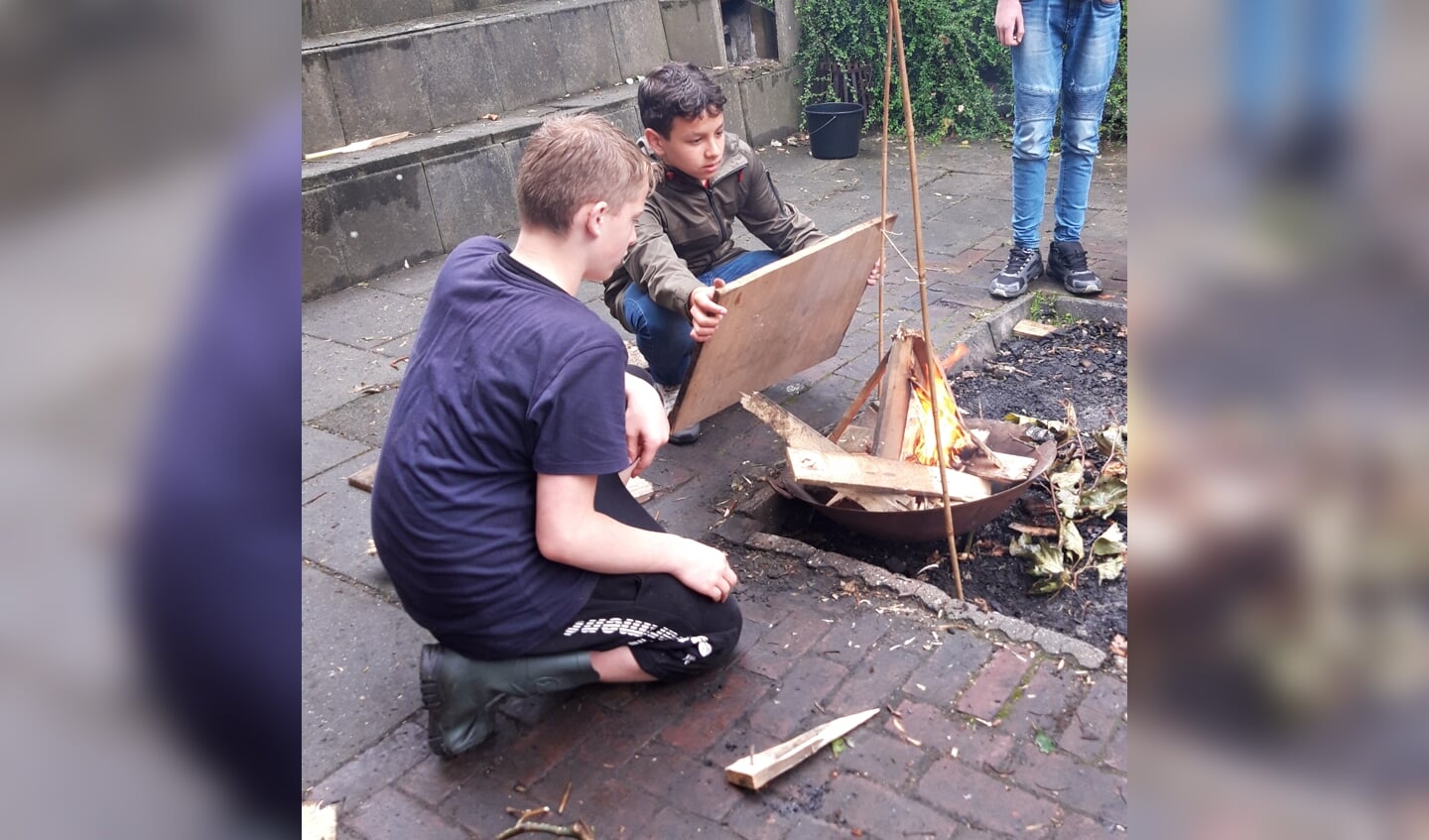 Scouts maken vuur