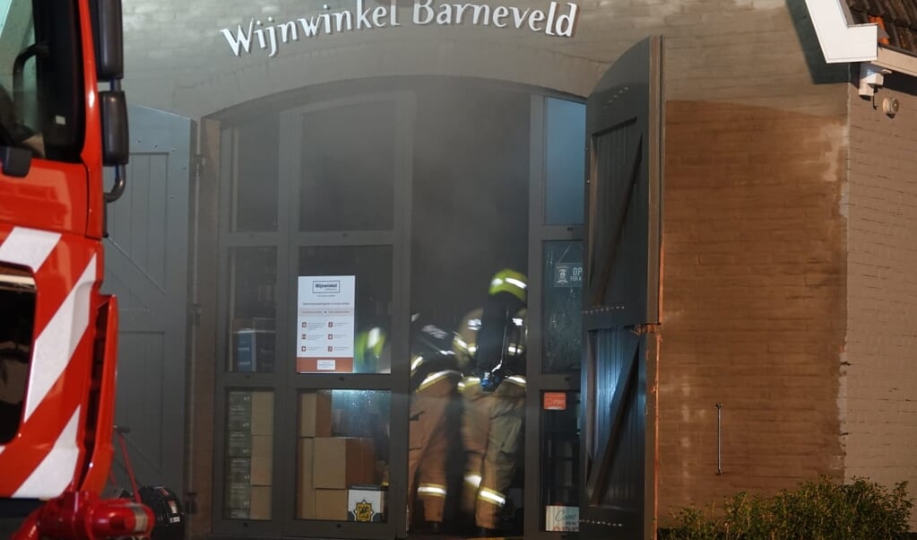 De brand in Wijnwinkel Barneveld aan de Amersfoortsestraat in augustus.