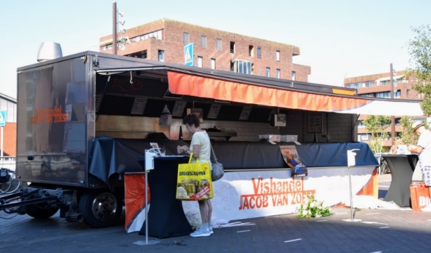De lege kraam staat zaterdag ook op de weekmarkt in Floriande.