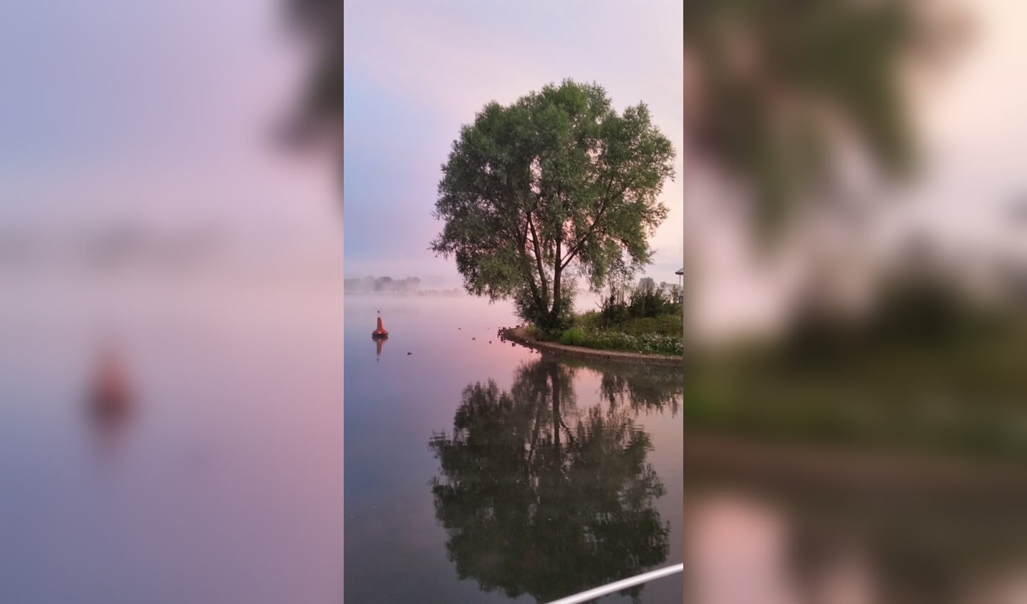 Het eiland van Maurik om 6.00 uur.