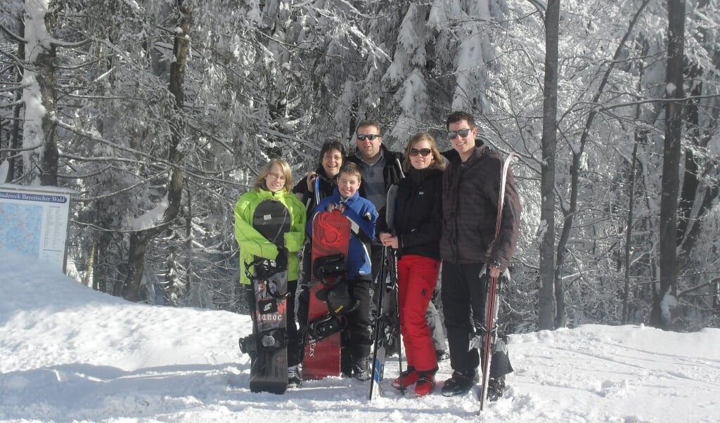 Piet gaat ook graag met zijn familie op wintersport. 