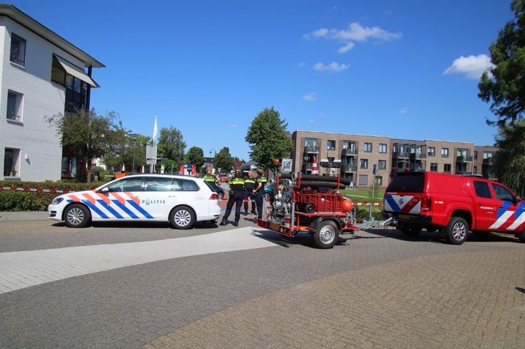 Gaslek Vijverlaan bij het Huis in de Wei.