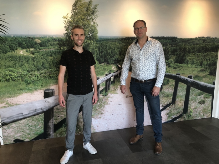 Laurens van den Berg (links), recruiter en Reinier Ploeg (rechts) relatiebeheerder bij AB Midden Nederland