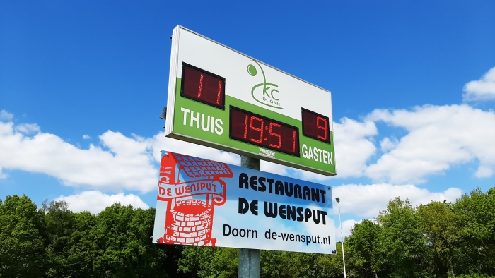Scorebord KCD ter illustratie