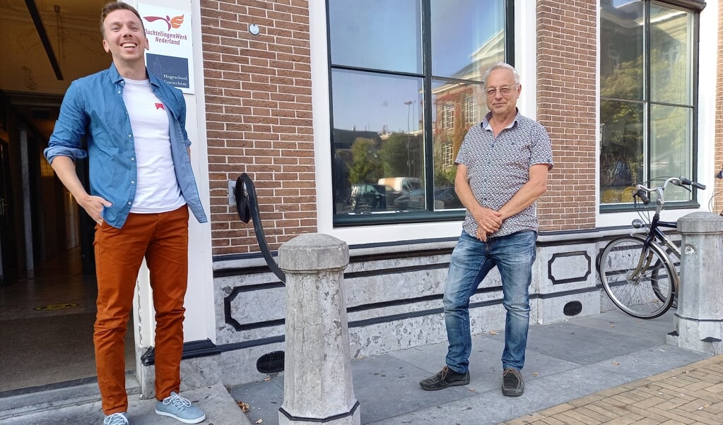 Rik Zweistra en Corne Dekker van stichting Hoger Onderwijs Gorinchem zien hun plan in rook opgaan