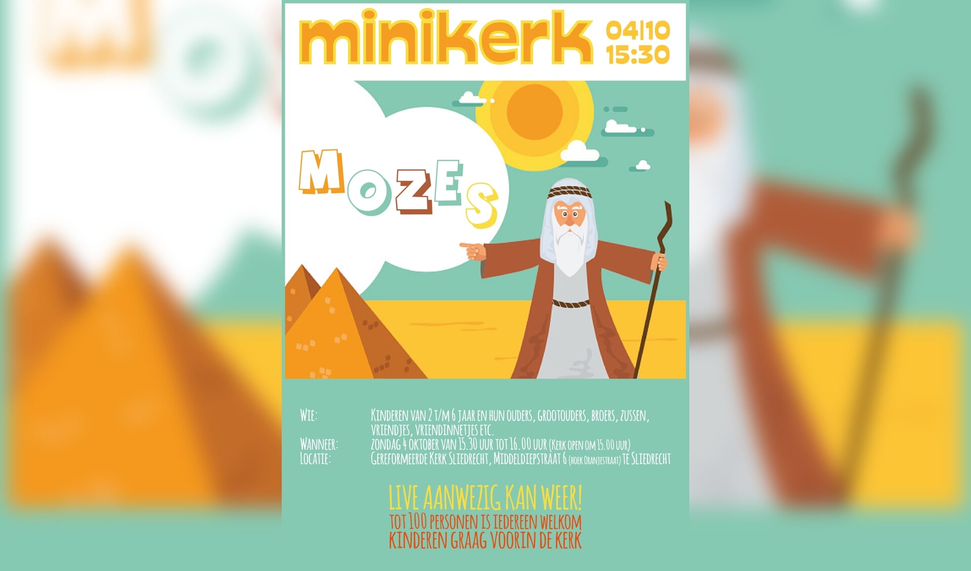 Affiche voor Minikerk Mozes