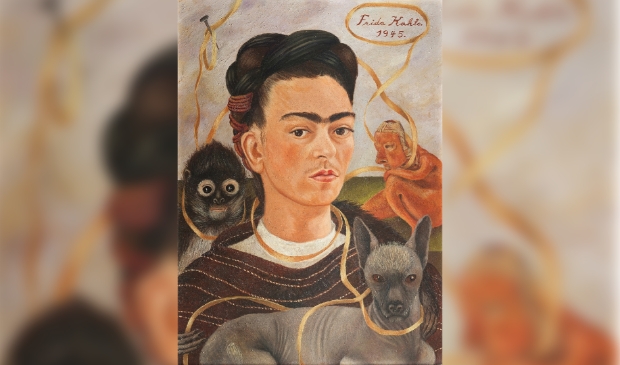 <p>Het bekende 'Zelfportret met aapje' van Frida Kahlo.</p>