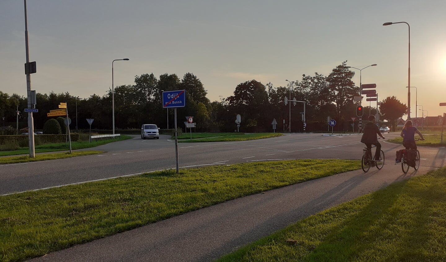 Het kruispunt Zeisterweg - Werkhovenseweg in Odijk, waar het ongeluk gebeurde