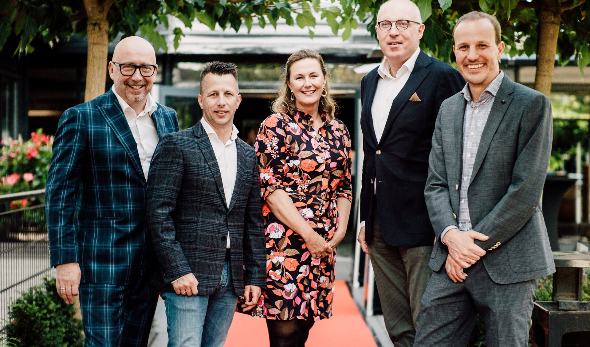 Luc van Bussel ( Regardz Hospitality Group/BerghotelAmersfoort), Roland van Hierden (ICT Concept), Denise Notenboom (Rabobank Amersfoort Eemland), Bas Besseling (Marxman Advocaten), Michiel Heilijgers(Regardz Hospitality Group/Berghotel Amersfoort).