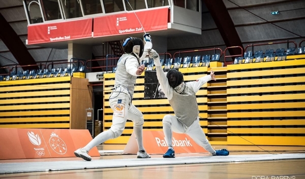 Daniël Giacon in actie tijdens het NK.
