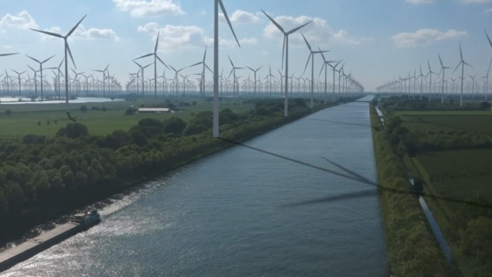 Nederland: een groot windmolenpark