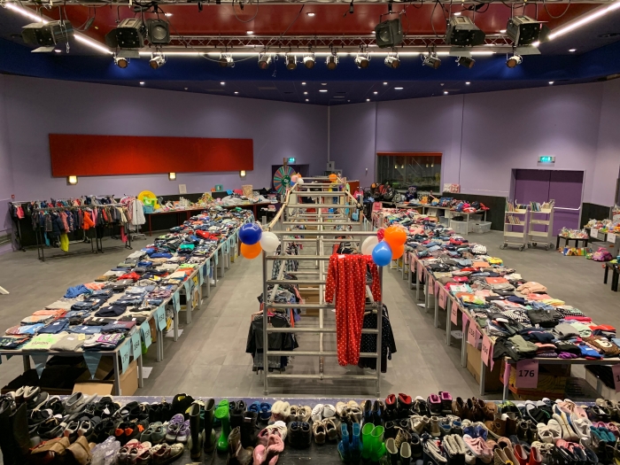 De beurs van de vorige keer net voor opengaan van de deuren.