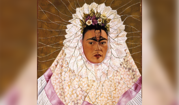 <p>Zelfportret van Frida Kahlo.</p>