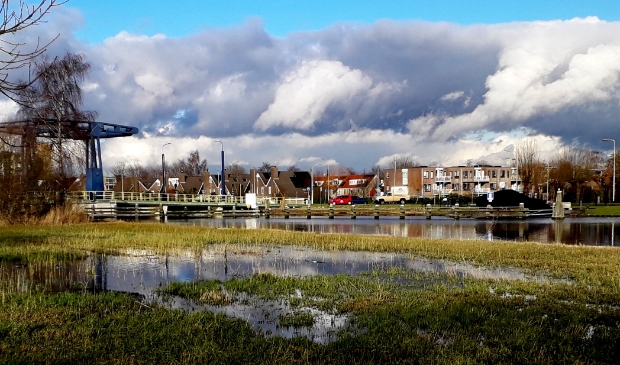 De omgeving van de Benninghbrug op zaterdagmiddag 23 februari jl. genomen vanaf Ronde Hoep Oost.