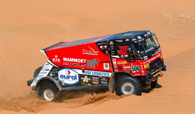 <p>Martin van den Brink rijdt een constante Dakar Rally. De Harskamper staat keurig in de top tien.</p>