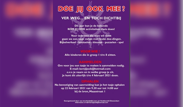 Aanmelden voor de tasjesactie kan tot 4 februari