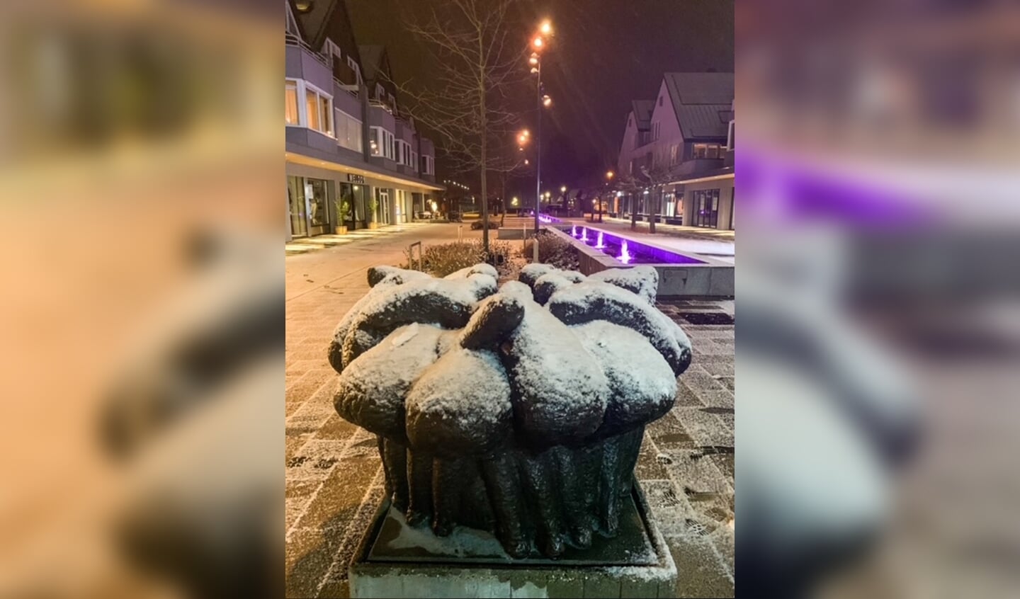 Sneeuw in Leusden.
