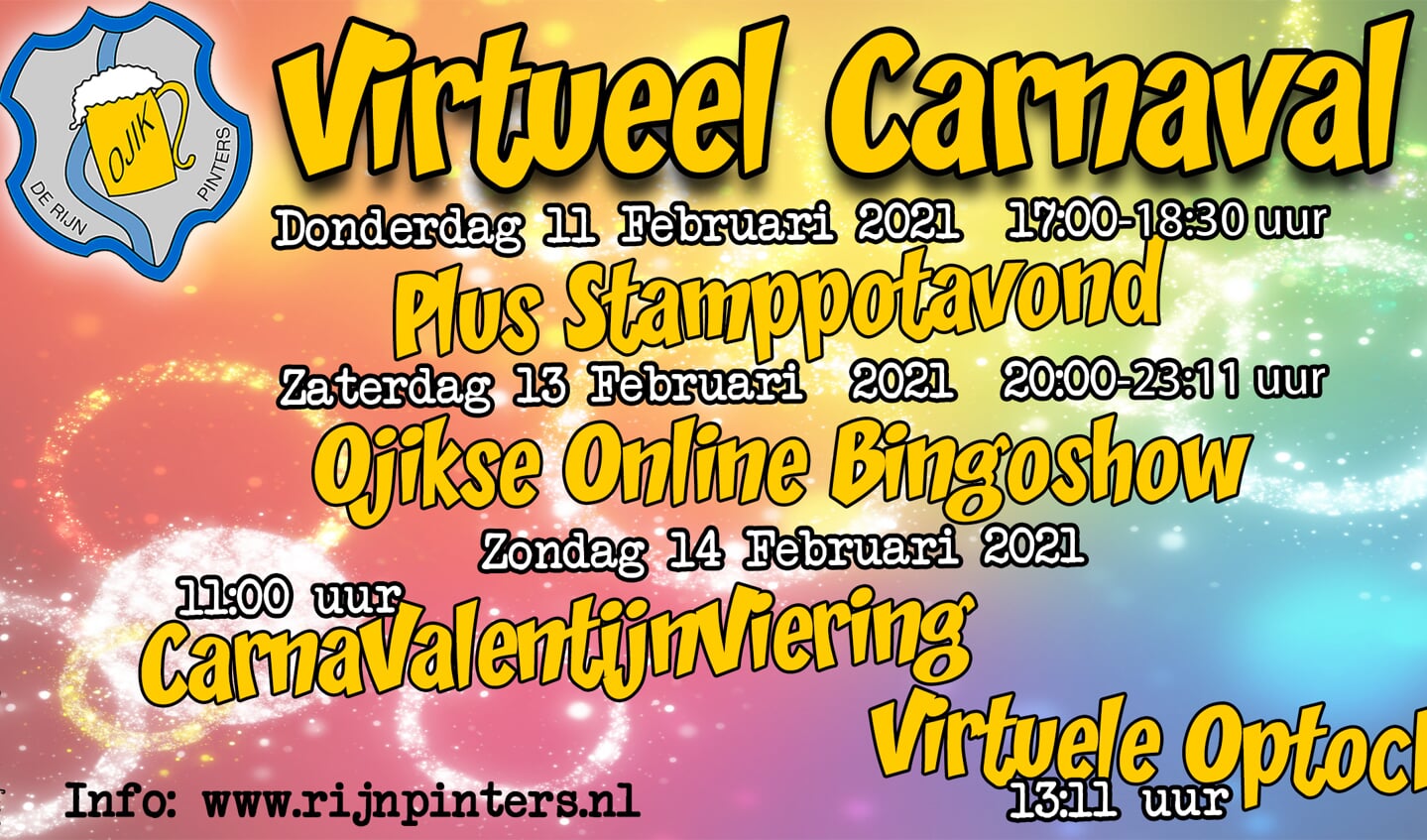 Met een online bingoshow en een virtuele optocht gaat het carnaval gewoon door.