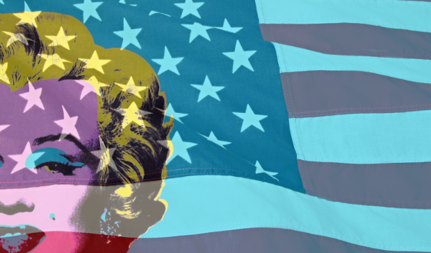 Marilyn Monroe (Warhol) en Amerikaanse vlag