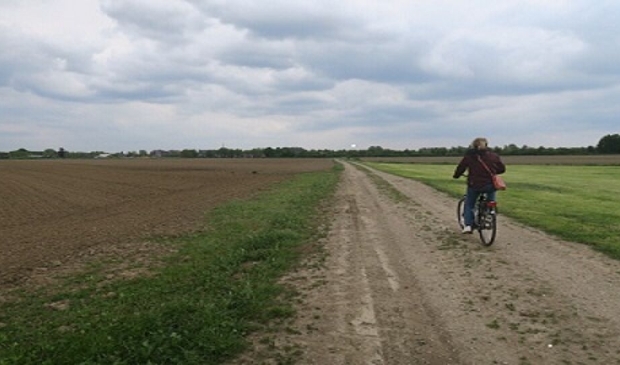 Het open landschap ten westen van Odijk waar in elk geval 1000 woningen zullen verrijzen