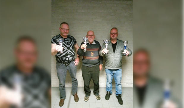van links naar rechts Arie Groeneveld, Leo Overgaauw, Hans Kramer