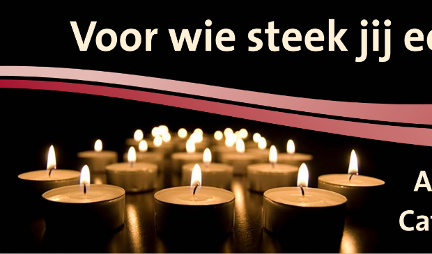 Uitnodiging om een kaarsje aan te steken op dinsdag 2 november 2021 in de Catharinakerk in Barneveld