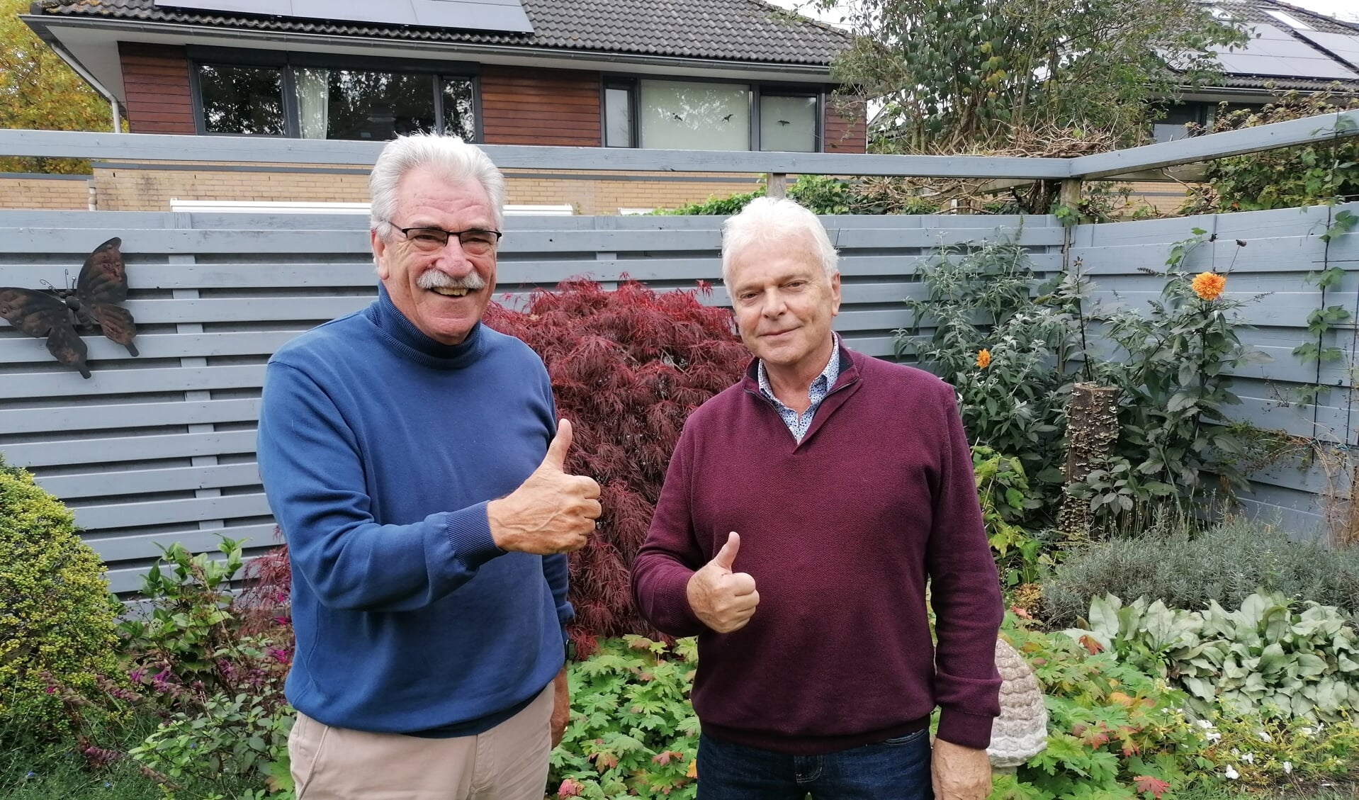 Jasper van der Linden (links) en Paul Bosch van Villa Forus. ,,Dankzij giften en sponsoring kunnen wij de villa in stand houden."