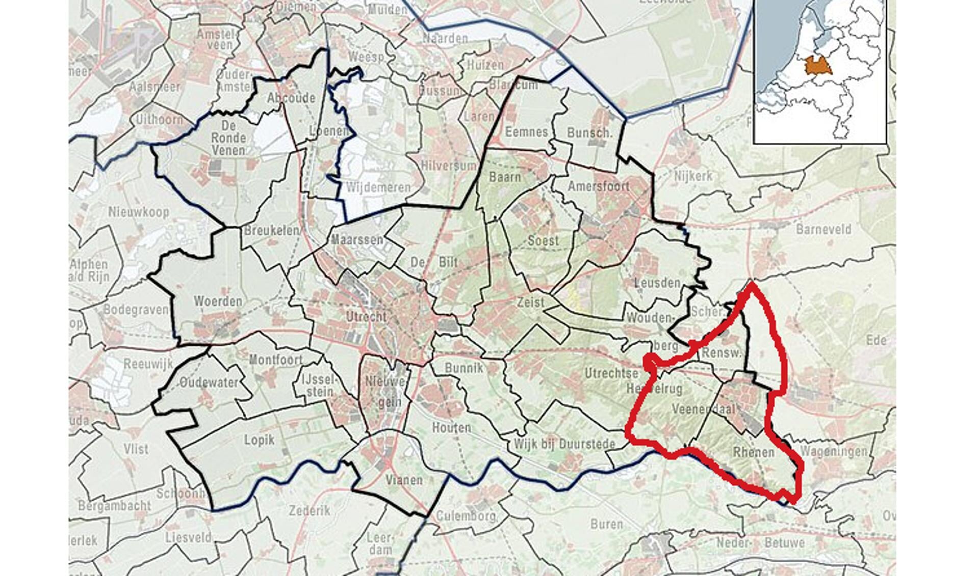 Dit zou in de ogen van Veenendaler Job van Hardeveld de nieuwe gemeente moeten worden: Valleistad.