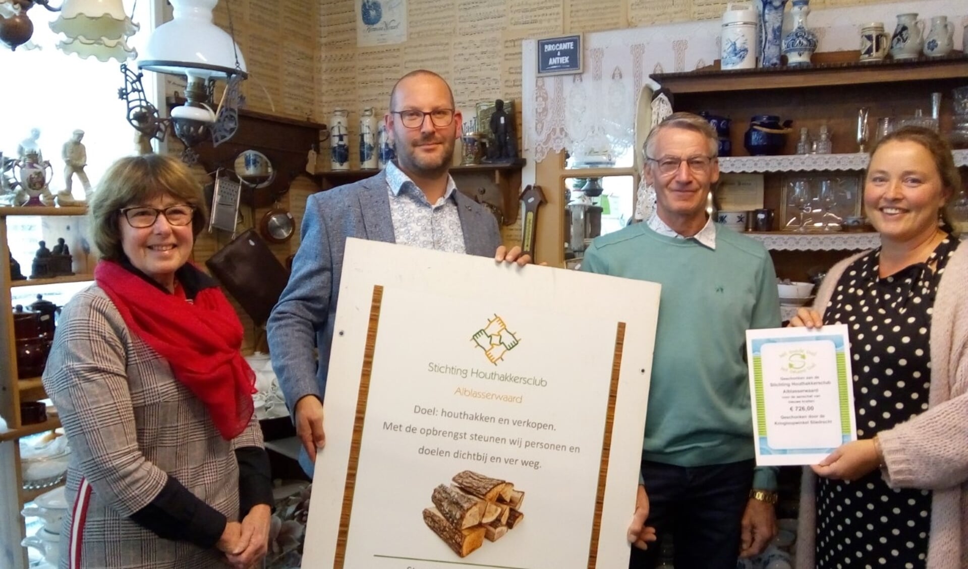 v.l.n.r. Gretha Blokland, Mart Jan Visser, Chris Kornet en Alinda Baan