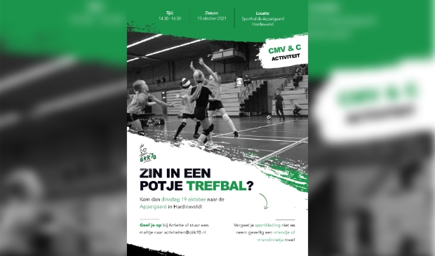 Poster van het trefbaltoernooi