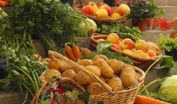 Groente en fruit in overvoed